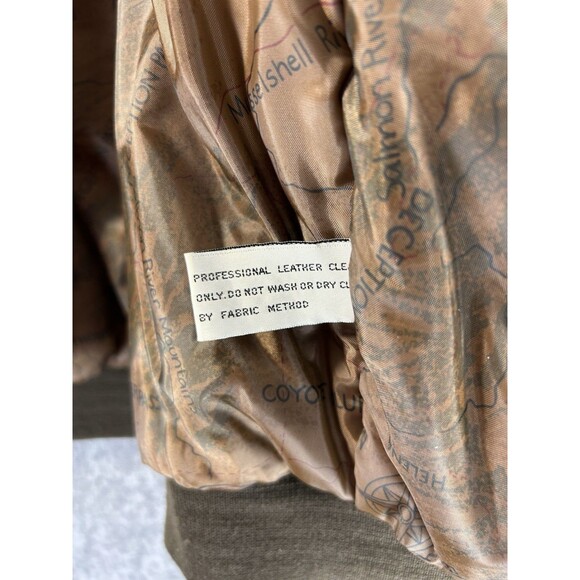 Roundtree & Yorke Men's Brown Leather Flight Bomber Aviator Jacket Coat Sz 2XL - Picture 13 of 13